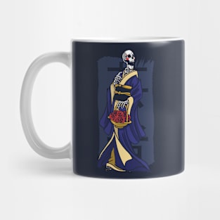 Japanese Skeleton Geisha Mug